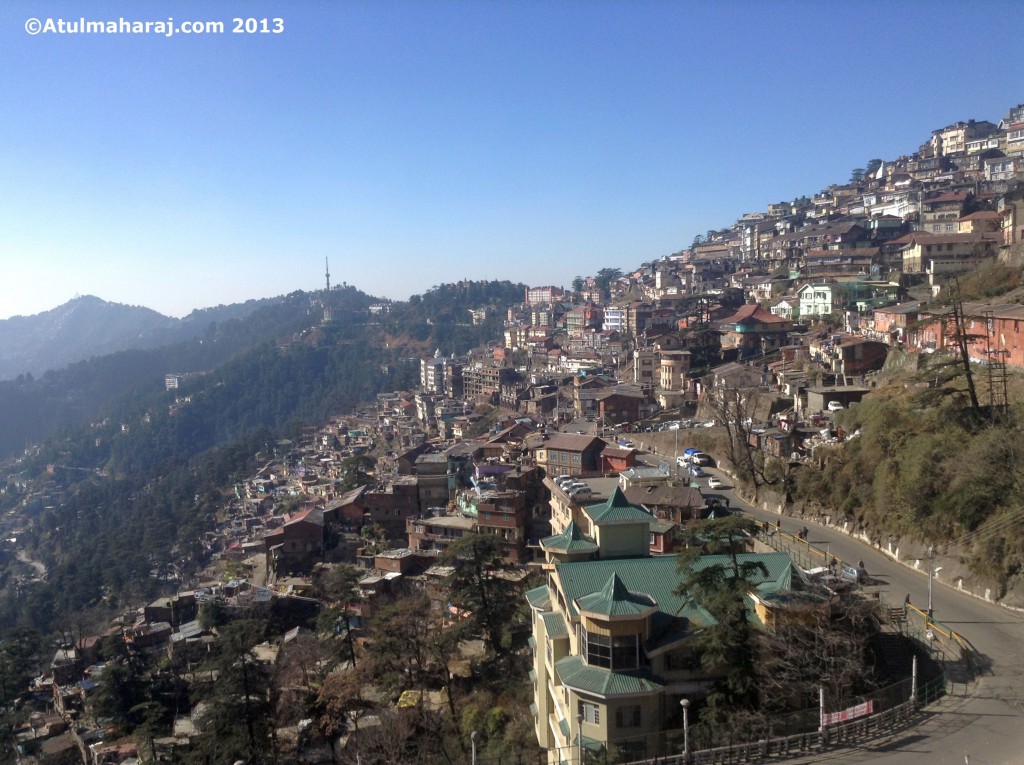 View of Shimla from the lift.