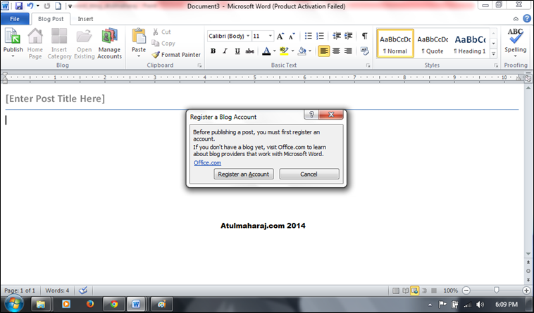 Write a blog post directly from Microsoft Word