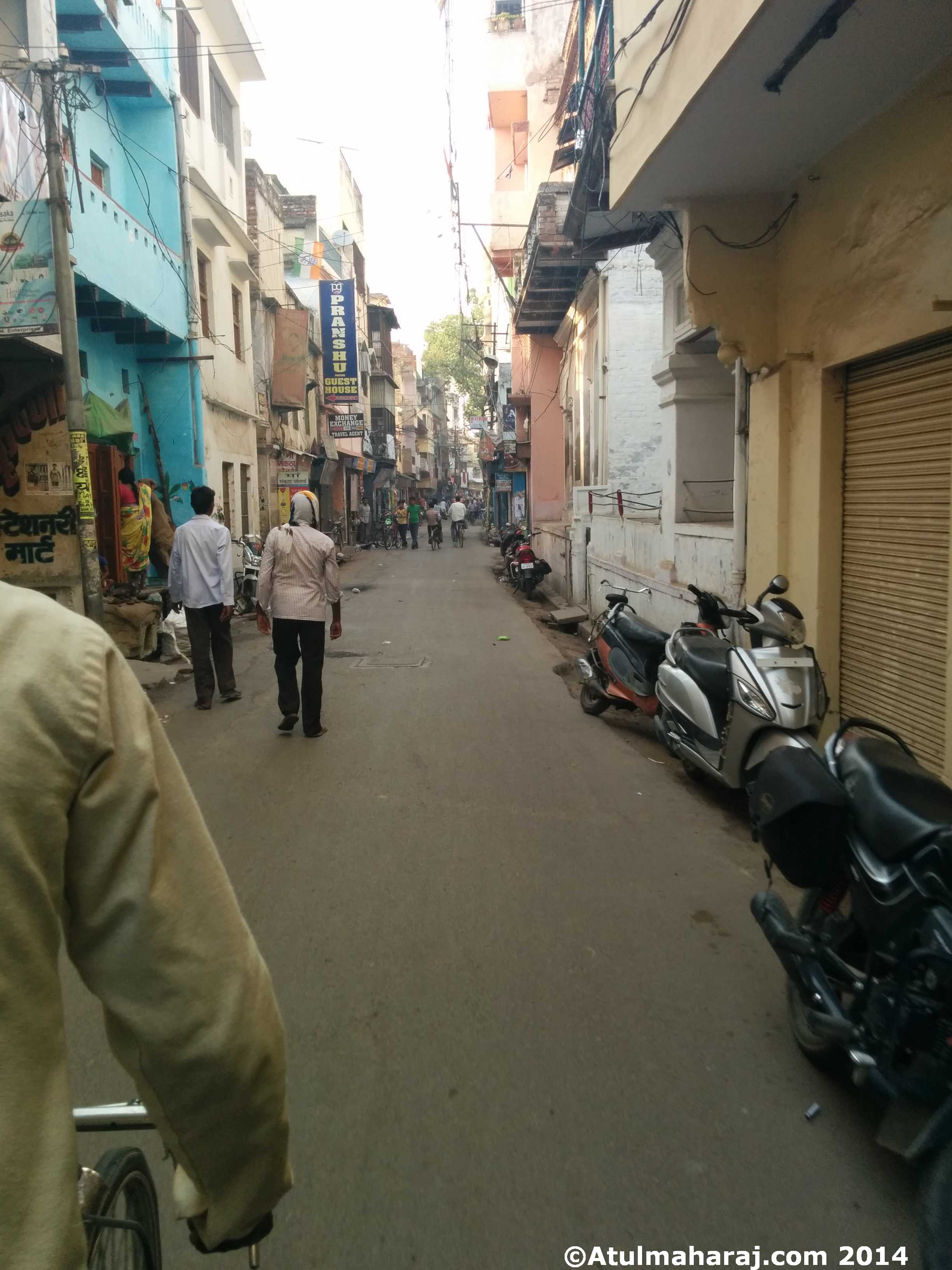 Traveling around the city in Cycle Rickshaw