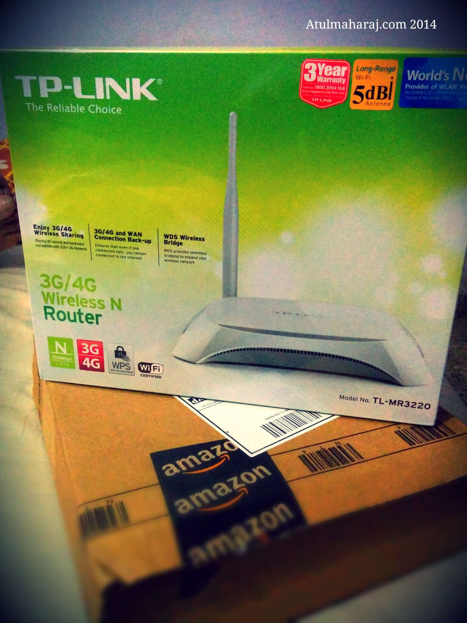 TP-Link MR3220 3G WiFi Router shipped by Amazon.in ;)