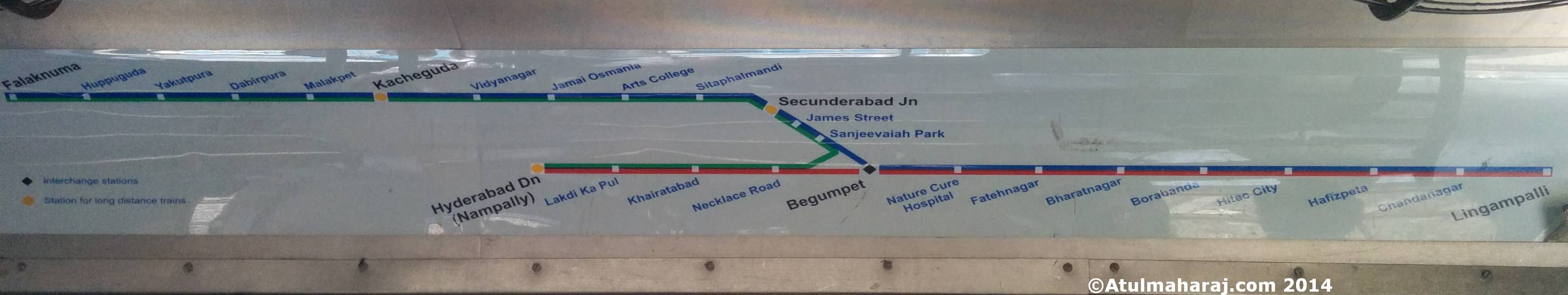 Hyderabad MMTS - Route Map.