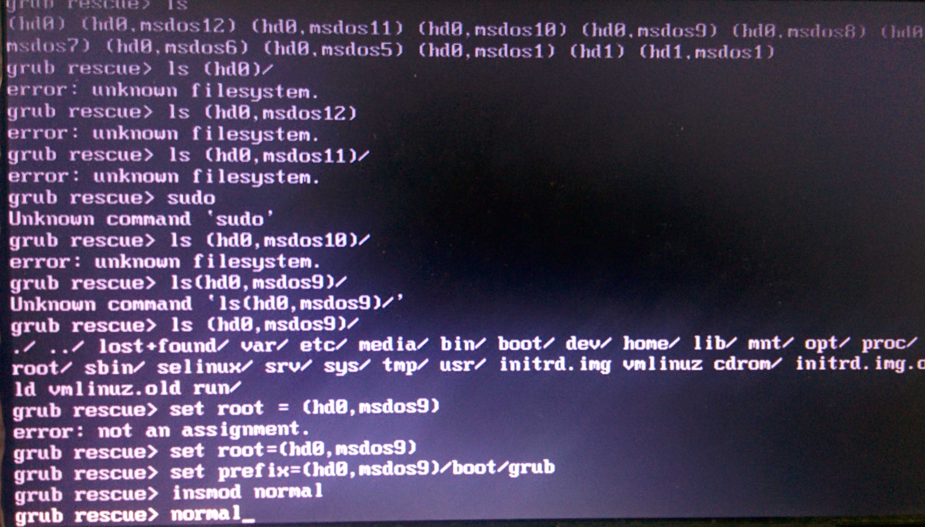 clover boot loader error codes list