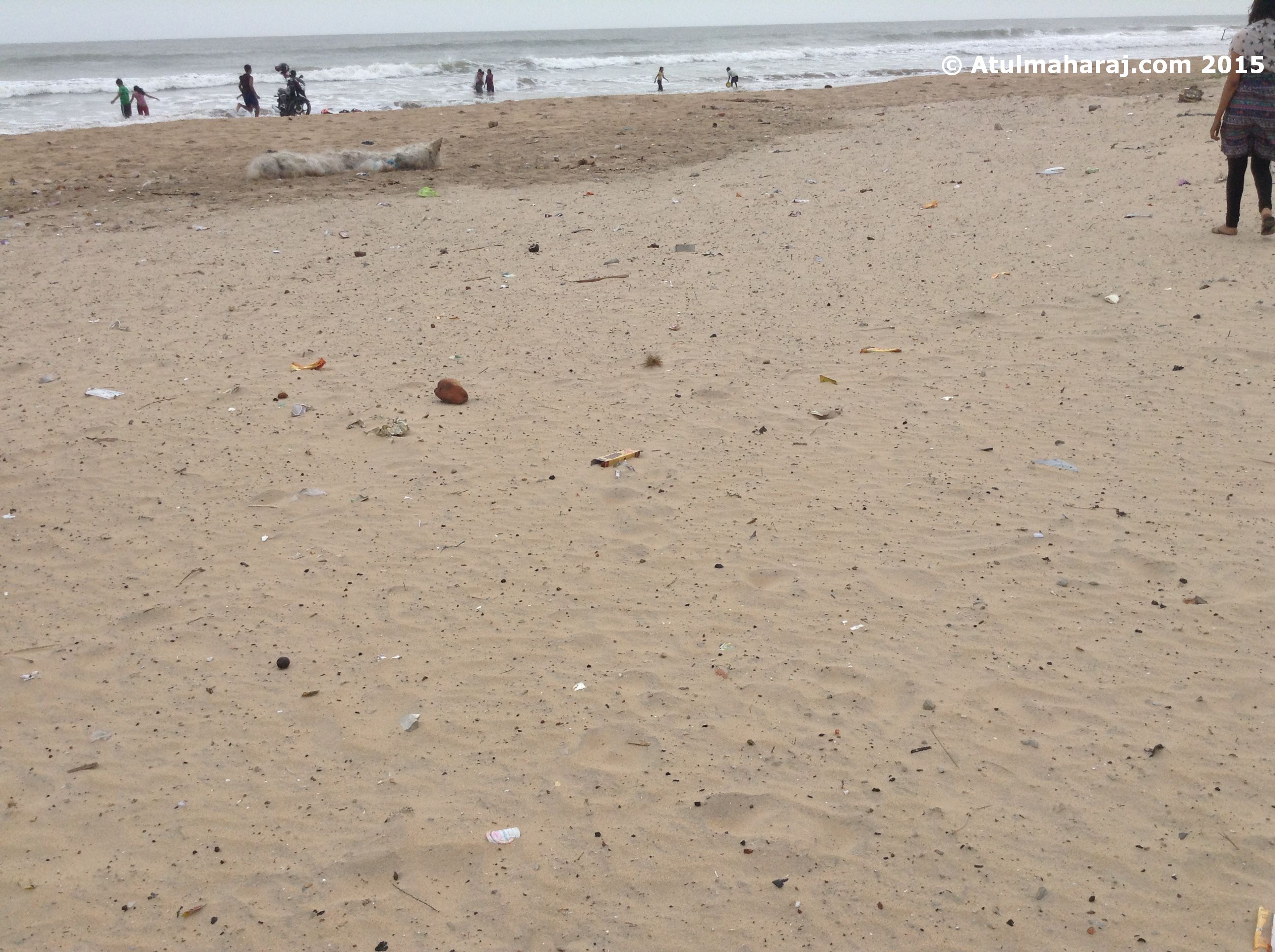 The not so clean Suryalanka Beach. Courtesy: Atulmaharaj