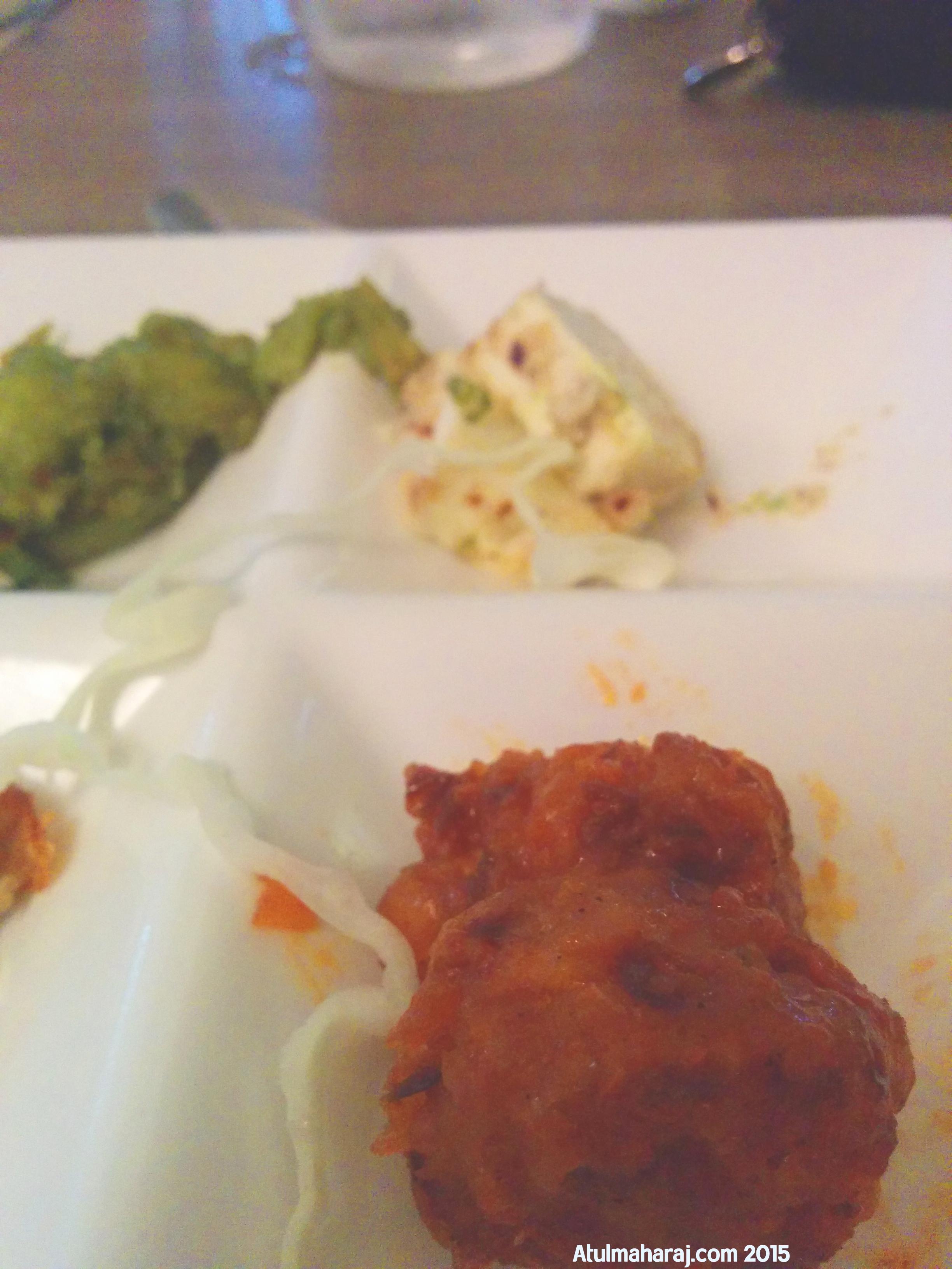 Starters - Thai Potato (Top Left), Tandoori Paneer (Top), Manchurian (Bottom) Courtesy: Atulmaharaj