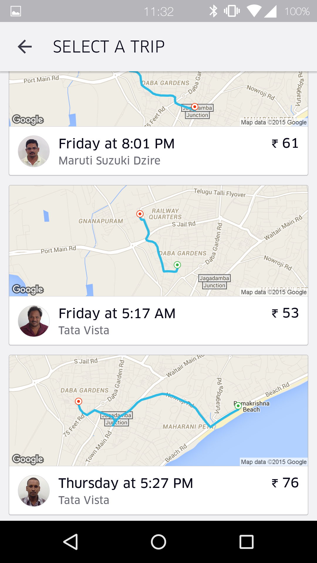 Uber helped me get around Visakhapatnam with ease.
