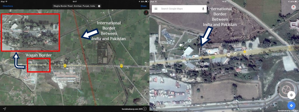 Comparison - Apple Maps on left and Google Maps on right.