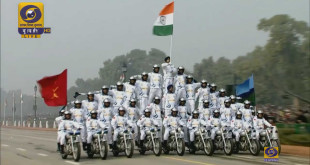 The Bike formation by the Indian Army during the Republic Day Parade. Image Courtesy: Doordarshan