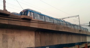 Hyderabad Metrol Rail - test run at Moosapet.
