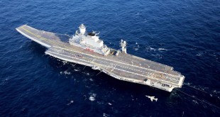INS Vikramaditya - the aircraft carrier. Image Courtesy: iadnews.in
