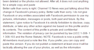 Facebook Privacy Notice Hoax