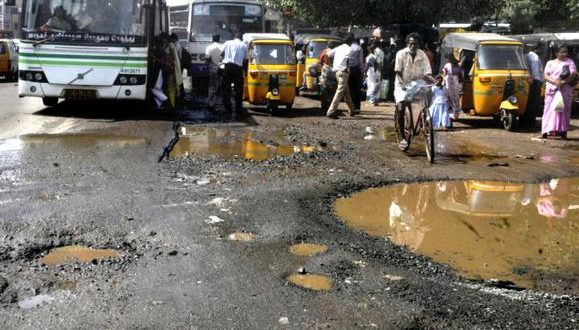 Roads in Chennai during rains. Image Source: The Hindu