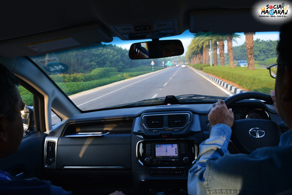 Driving on the Airport Road.