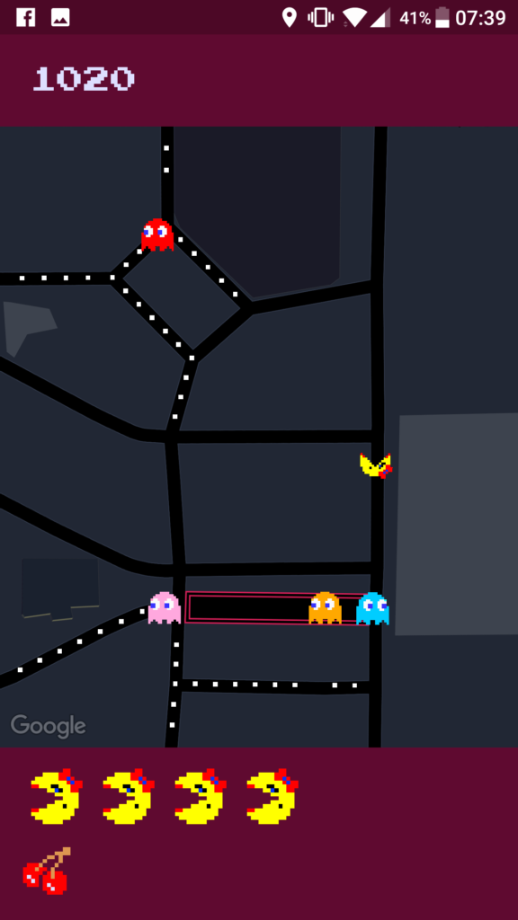 Play Pacman on Google Maps