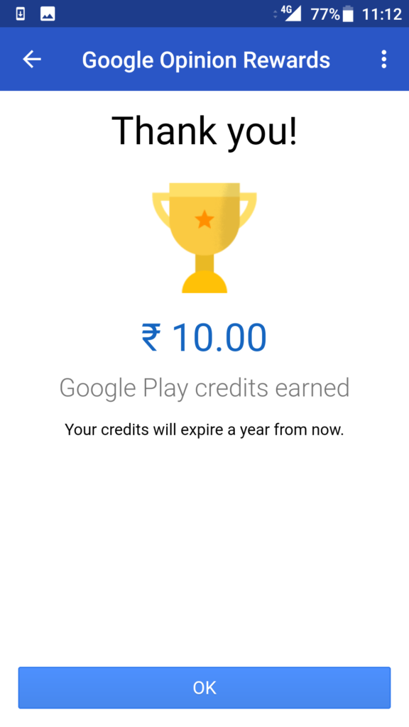 Earning with Google Opinion Rewards