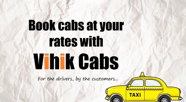 Book cabs at your rates with Vihik Cabs