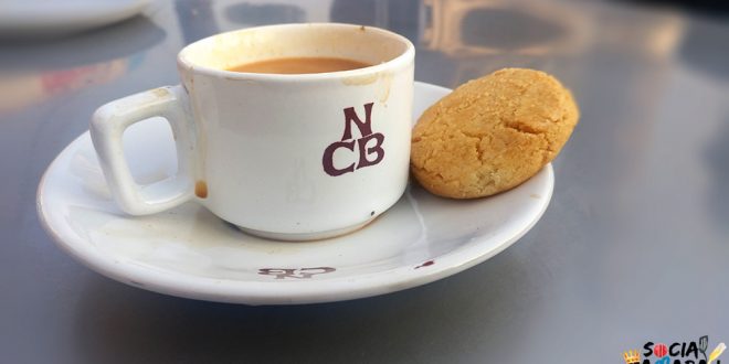 Irani Chai and Osmania Biscuit at Nimrah Cafe.