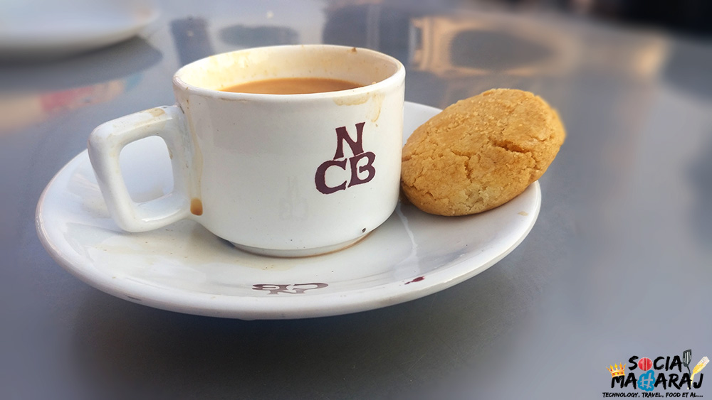 Irani Chai and Osmania Biscuit at Nimrah Cafe.