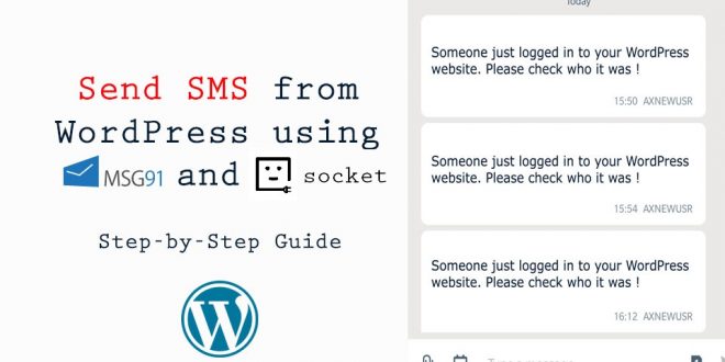 Send SMS from WordPress using Msg91 and Socket