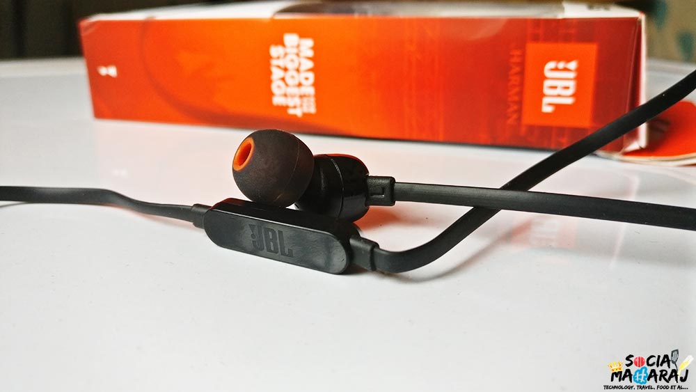 JBL T110 Pure Bass earphones with mic.