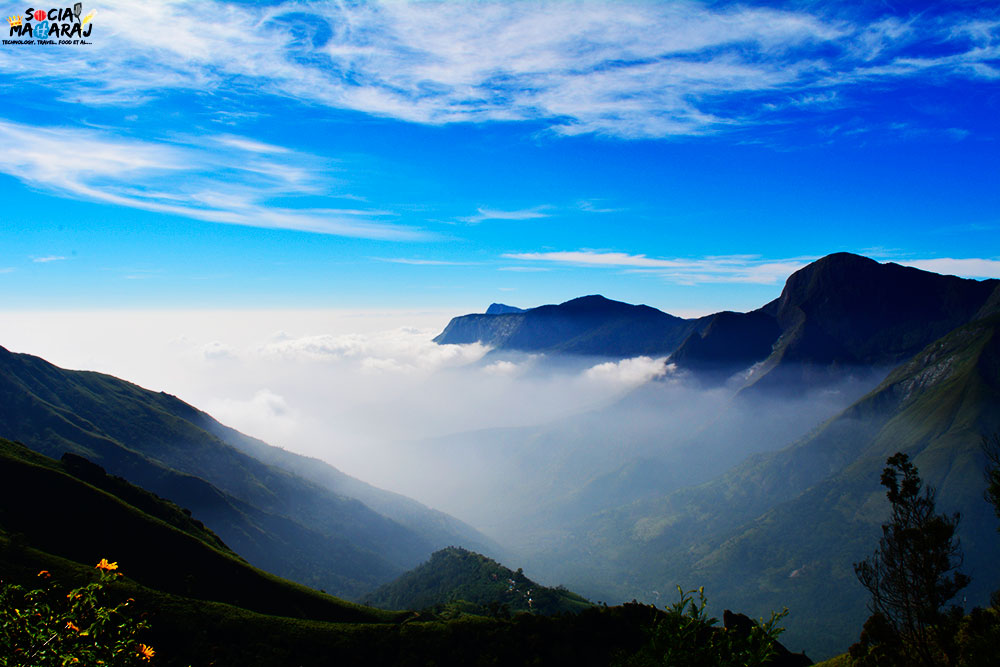 Above the clouds at Top Station Munnar.