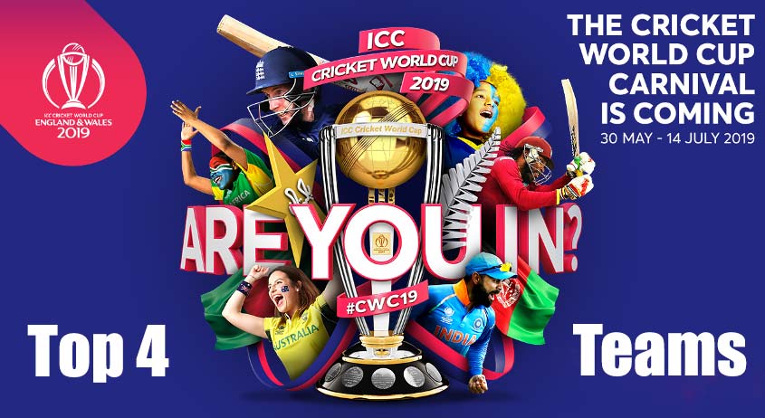 ICC World Cup 2019 Final Four Predictions