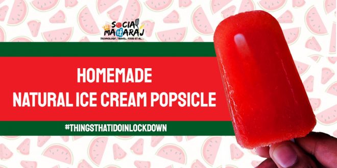Homemade Natural Ice Cream Popsicle
