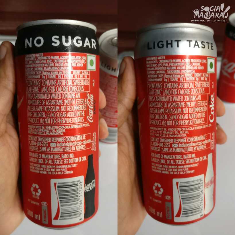 Coke Zero vs Diet Coke - Packaging differences.