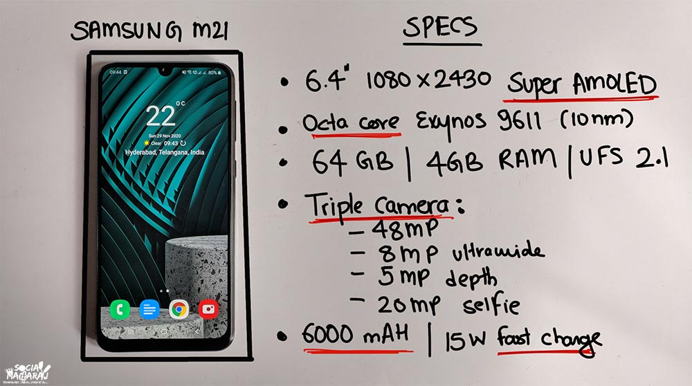 Samsung Galaxy M21 Technical specifications