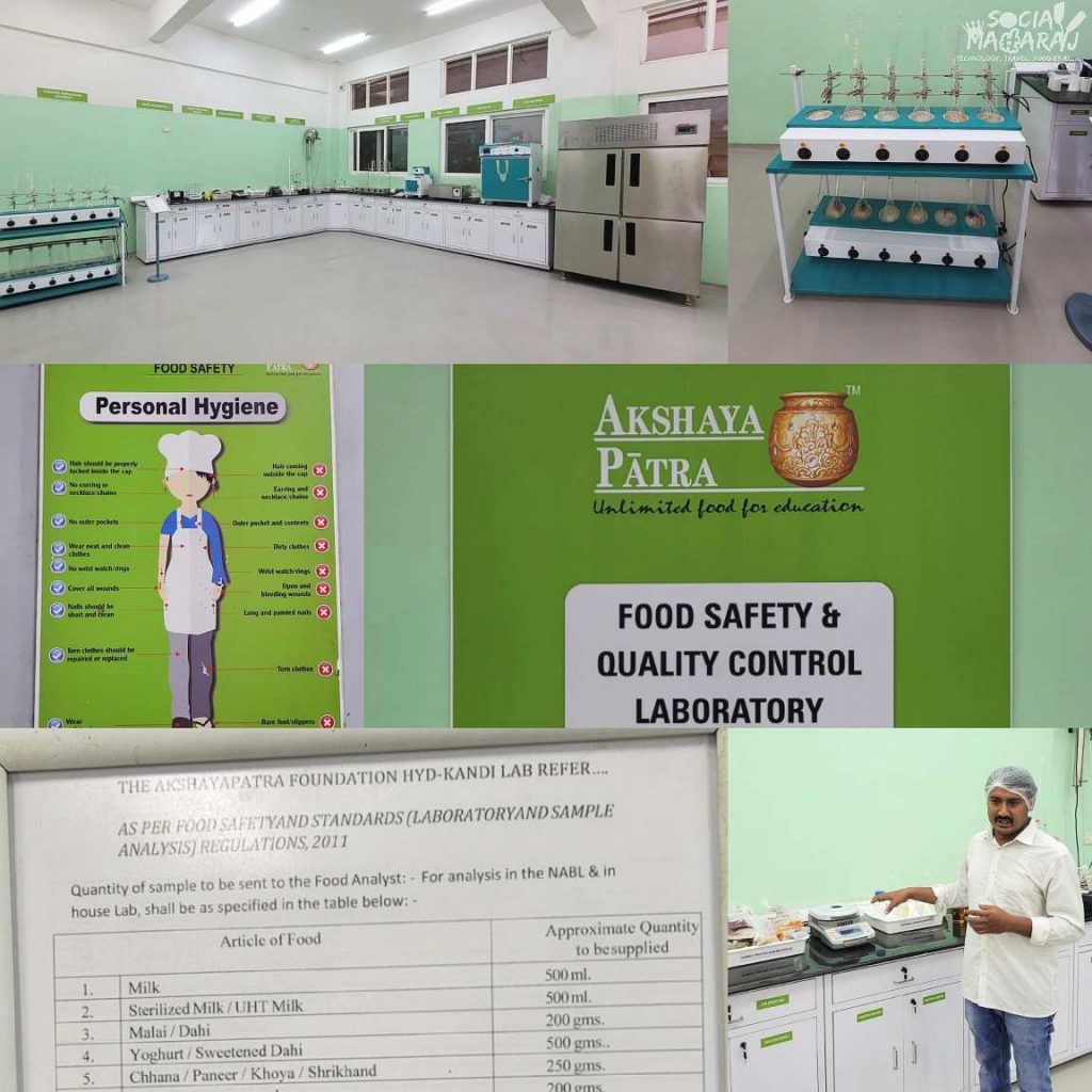 Quality Control lab at Akshaya Patra