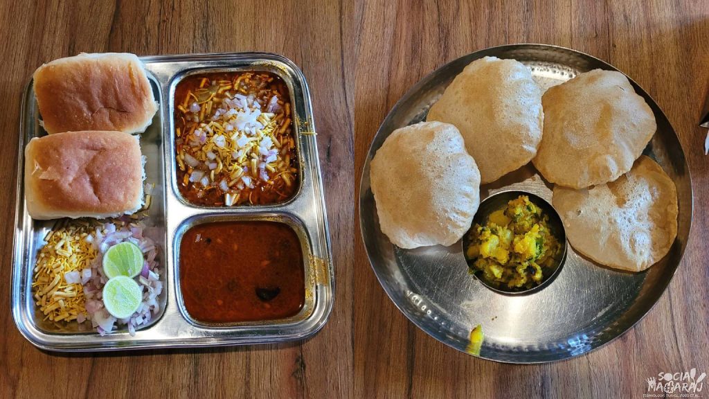 Missal Pav and Poori Bhaji