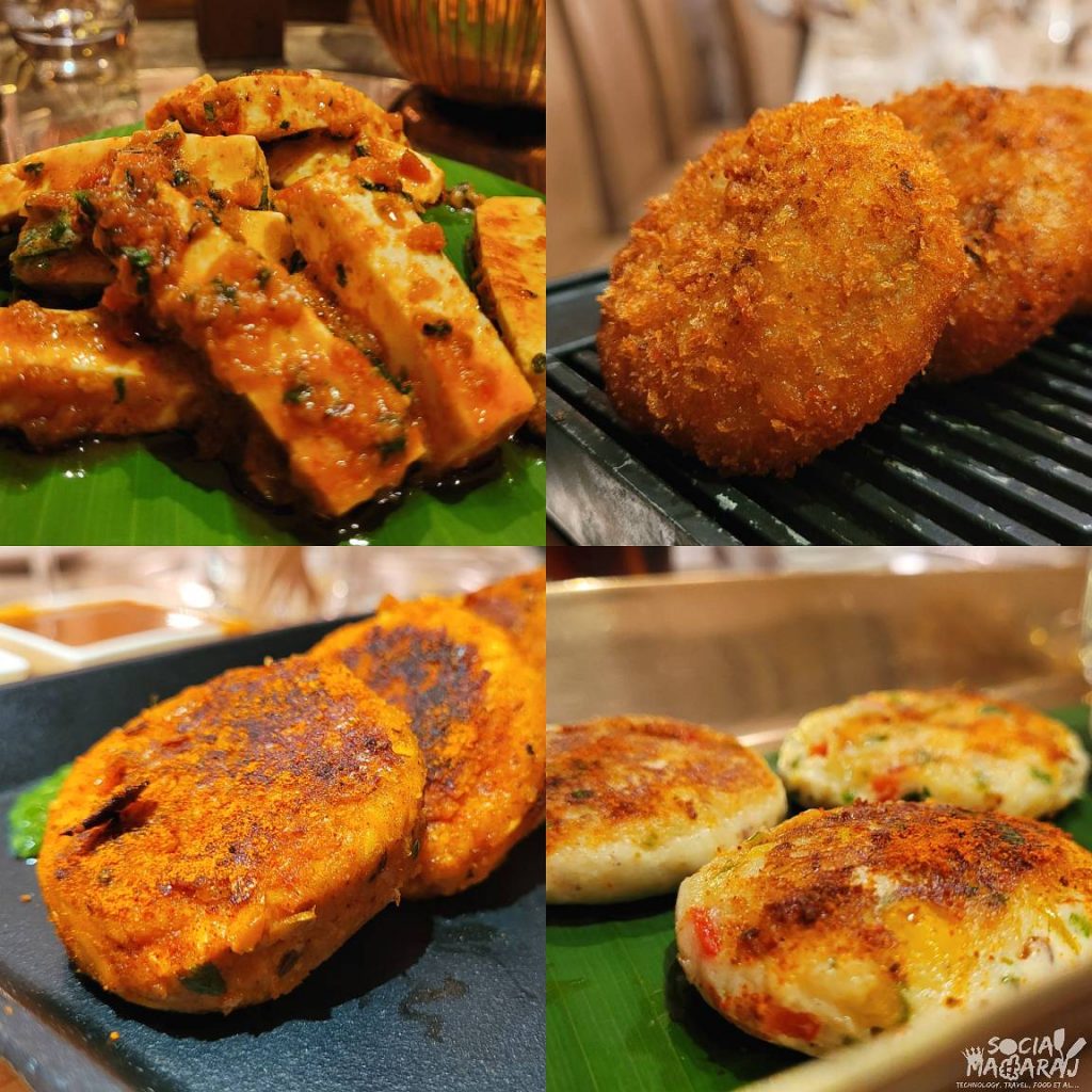 Dhaniya Malai Paneer, Gobhi ki Tikki, Akhrot, Badam Tikki & Dahi ke Kebab