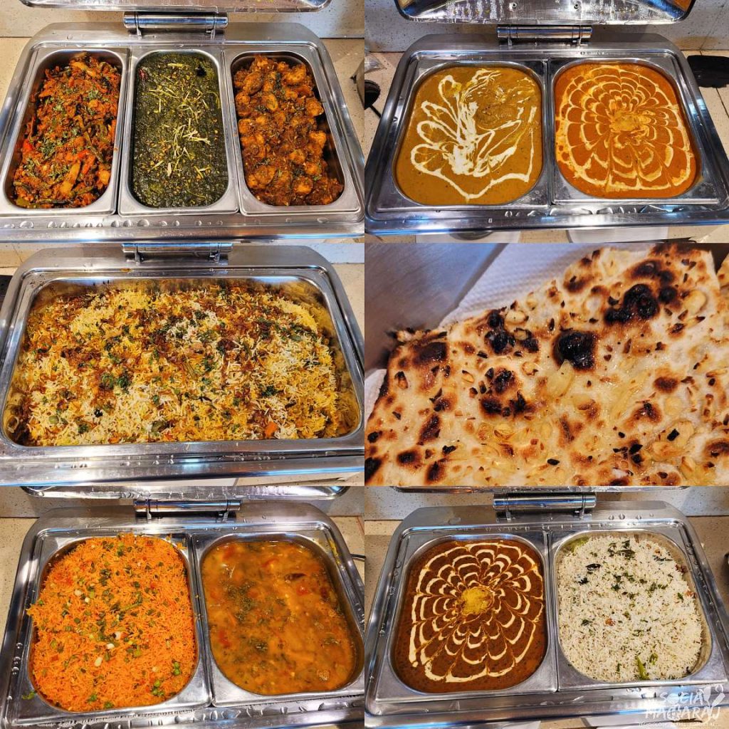 Variety of main course dishes.