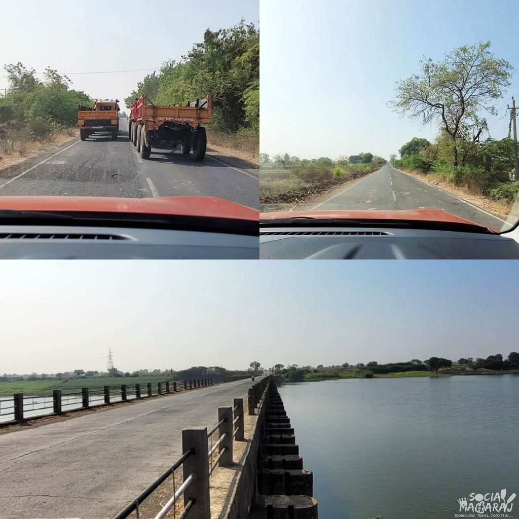 River Bhima and village roads in Ganagapura