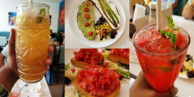 Delicious food and drinks at Blue Door Cafe