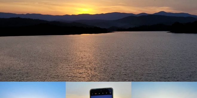 Beautiful sunset in Chikmagalur at Ayyankere Lake