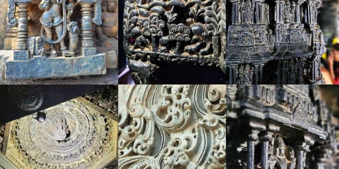 Delicate carvings at Chennakeshava temple