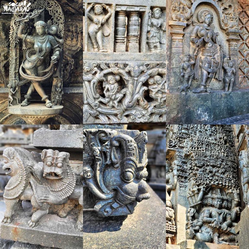 Intricate carvings at Chennakeshava Temple