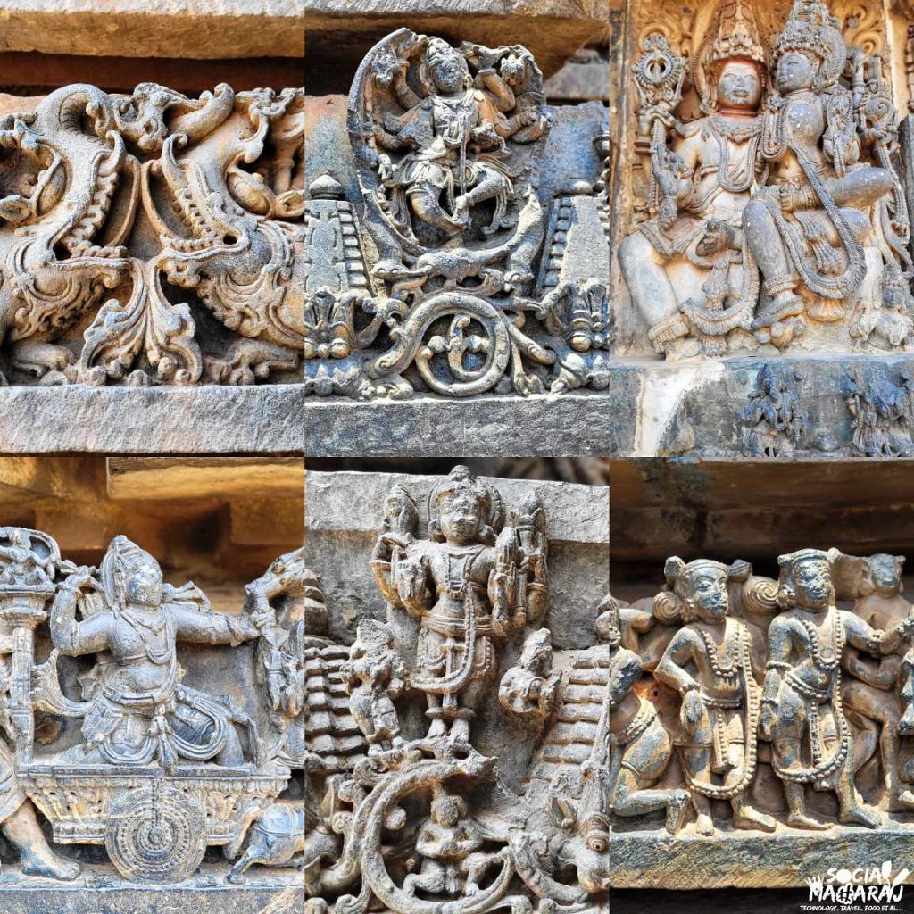 Intricate carvings at Awe-inspiring ceilings at Hoysaleshwara Temple