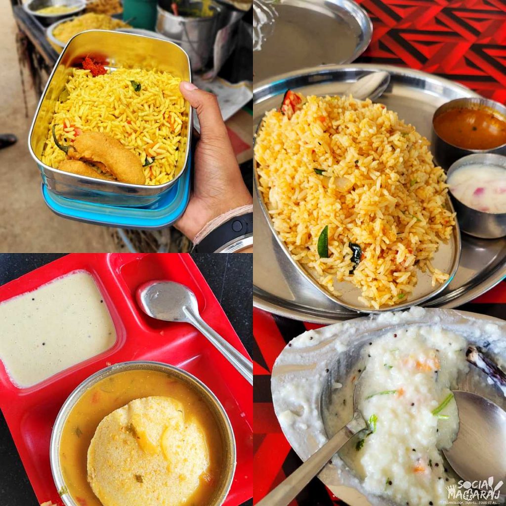 Food options during our Hyderabad to Gandikota road trip