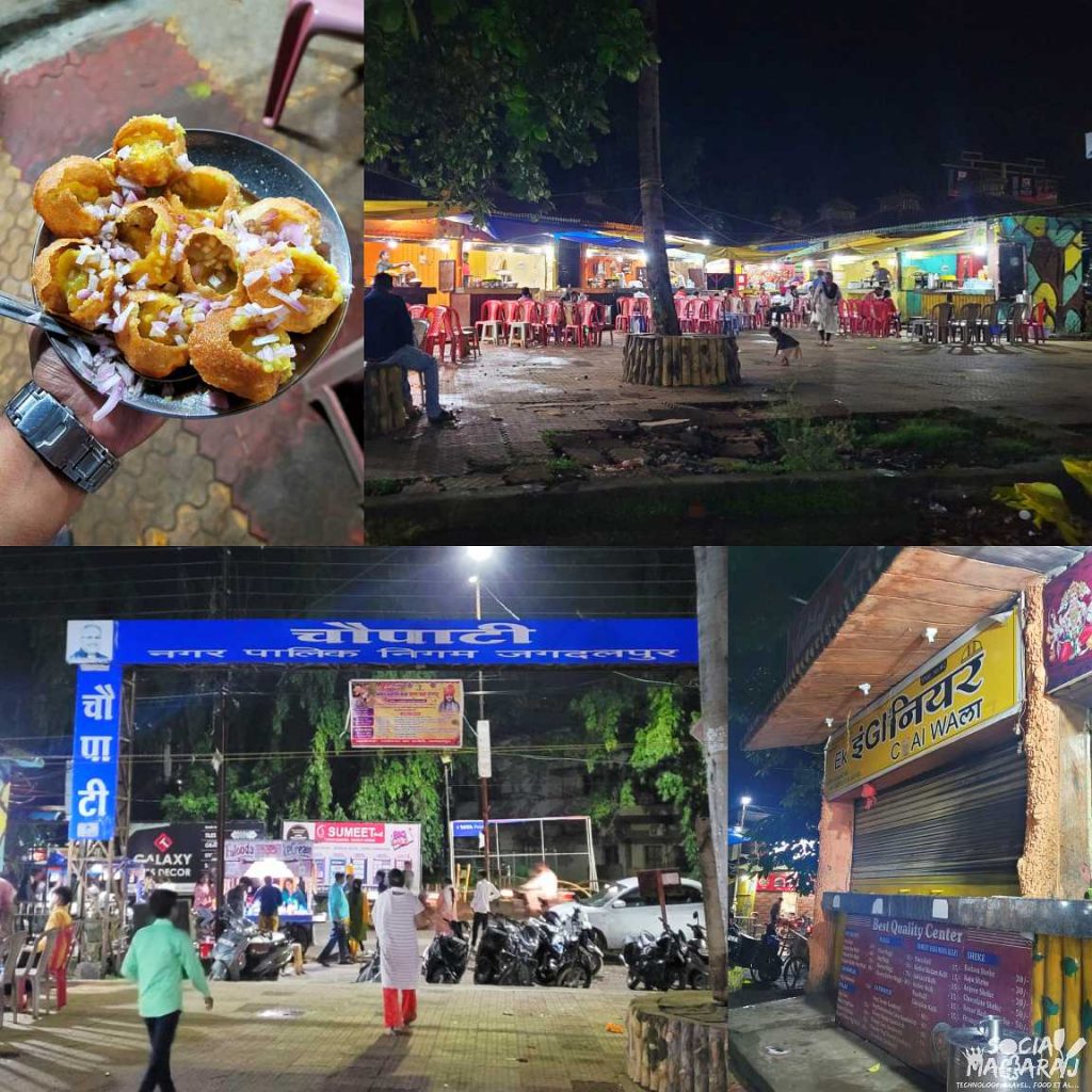 Night street food at Shahid Park Chowpaty