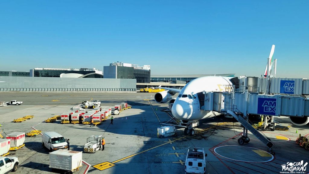 Emirates Airbus A380 at JFK, New York
