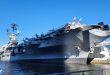 Intrepid Aircraft Carrier from the road