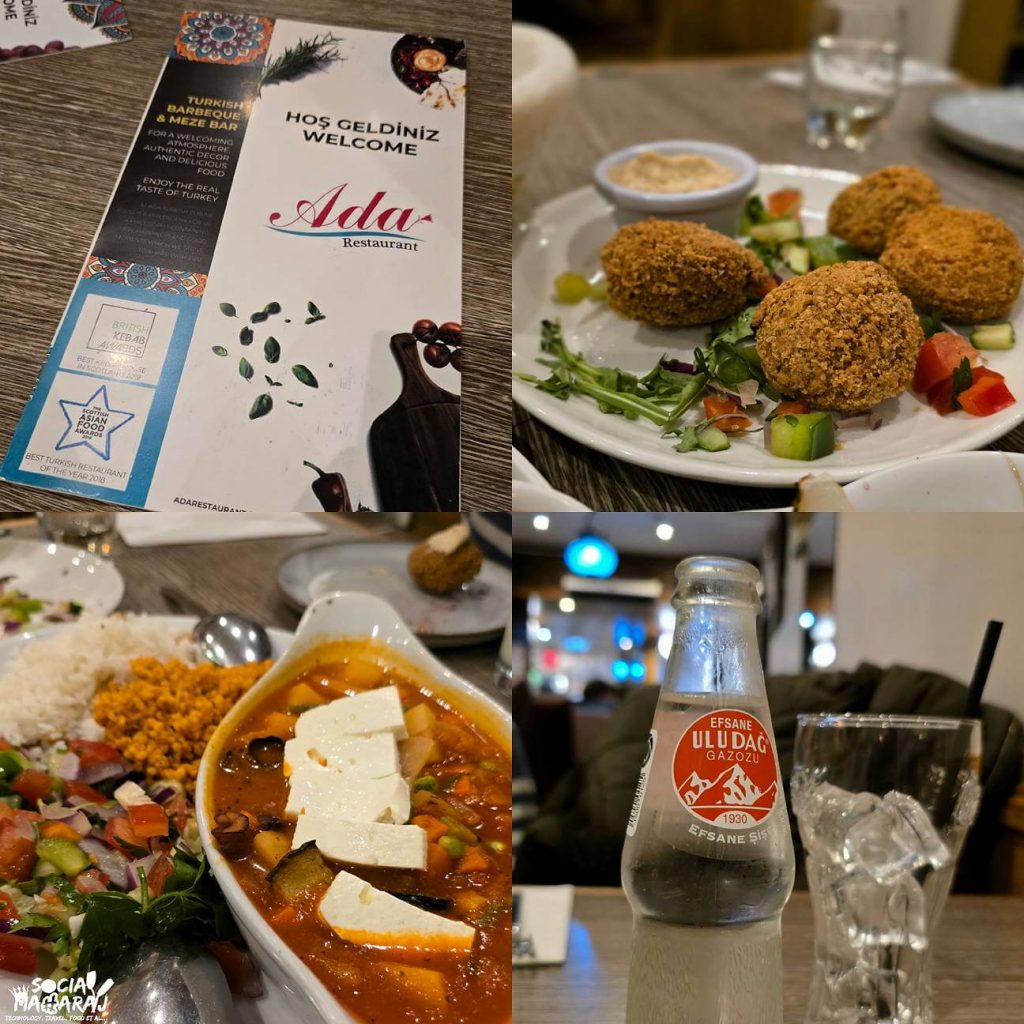 Turkish dinner at Ada Edinburgh