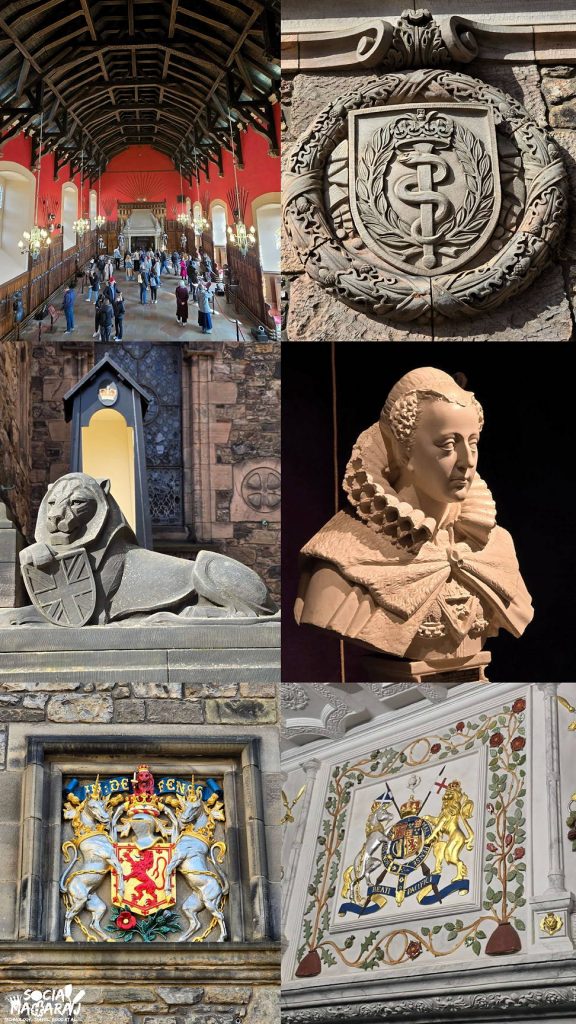 Seals and statues at Edinburgh Castle