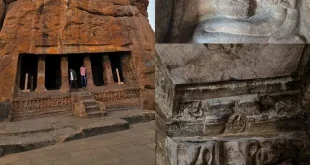 Badami Cave Temple cave 2 dedicated to Lord Vishnu