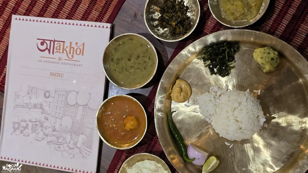 Assamese Veg Thali at Aakhol