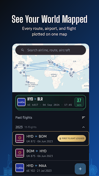 Your Flying Life, Mapped. FlyLog.
